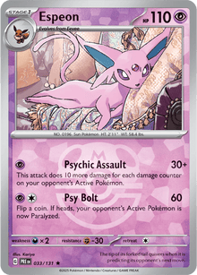 Espeon 033/131 - Prismatic Evolutions - Master Ball Pattern