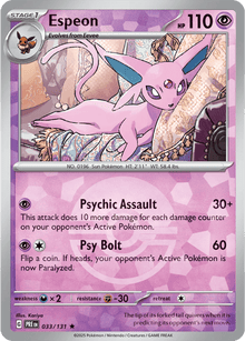 Espeon 033/131 - Prismatic Evolutions - Poke Ball Pattern