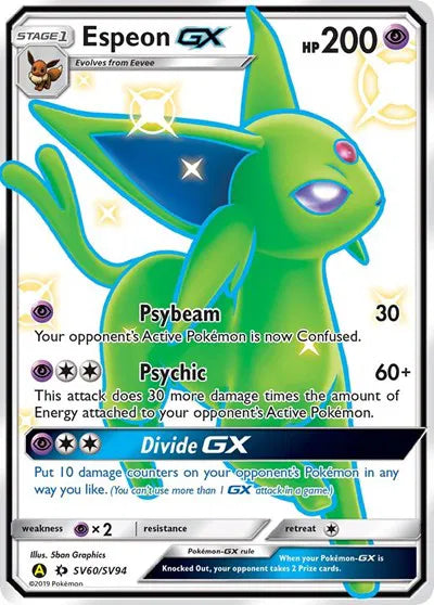 Espeon GX SV60/SV94  - Hidden Fates: Shiny Vault - Holofoil