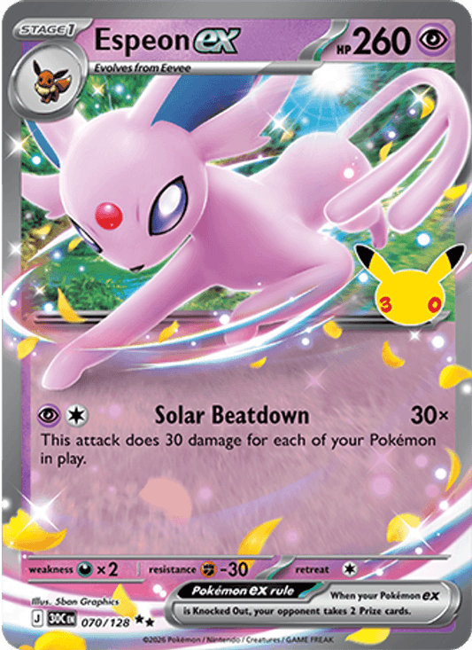 Espeon ex 070/128 - 30th Celebration - Holofoil
