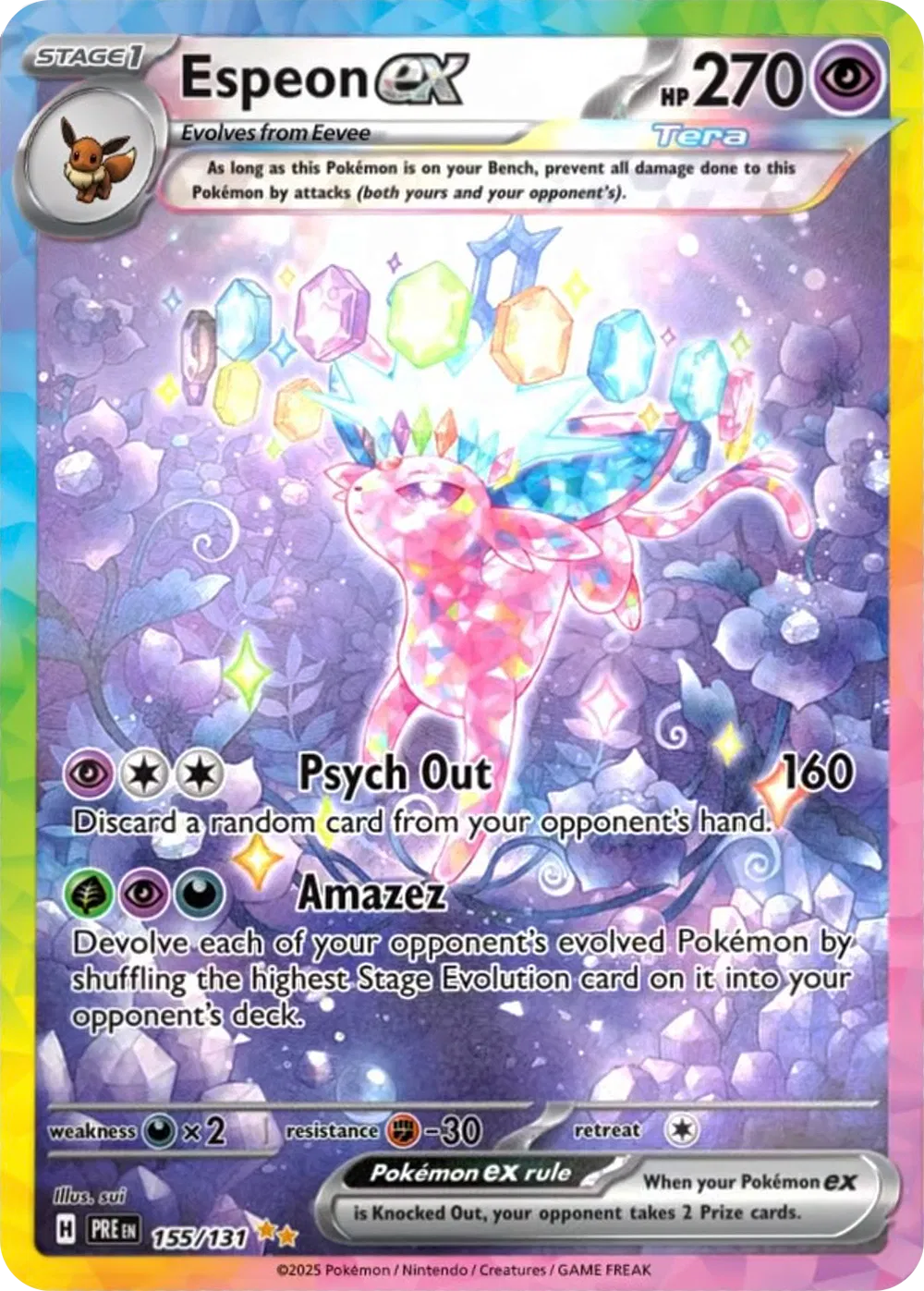 Espeon ex 155/131 - Prismatic Evolutions - Holofoil