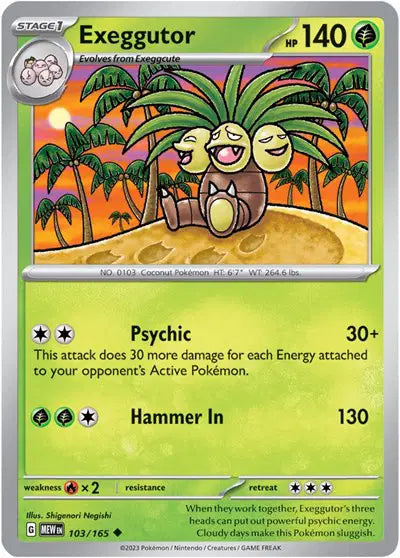 Exeggutor 103/165 - Scarlet & Violet 151 - Reverse Holofoil