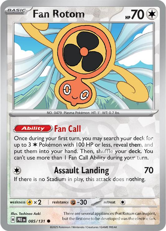 Fan Rotom 085/131 - Prismatic Evolutions - Master Ball Pattern