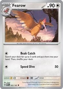 Fearow 022/165 - Scarlet & Violet 151 - Reverse Holofoil