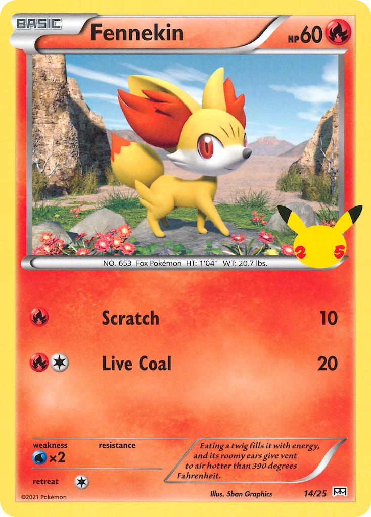 Fennekin 14/25 - McDonald's 25th Anniversary Promos - Normal