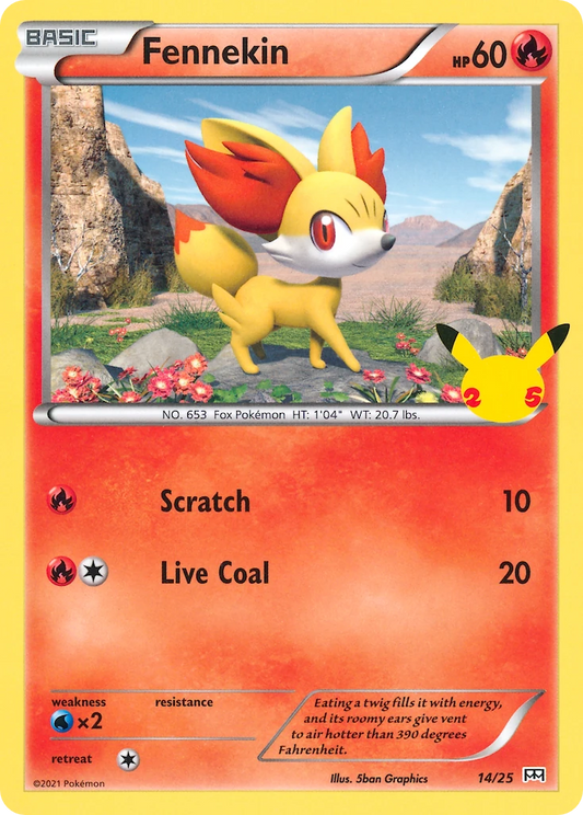 Fennekin 14/25 - McDonald's 25th Anniversary Promos - Normal