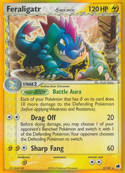 Feraligatr 2/101 - EX Dragon Frontiers - Holofoil