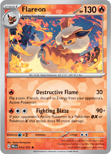 Flareon 013/131 - Prismatic Evolutions - Poke Ball Pattern