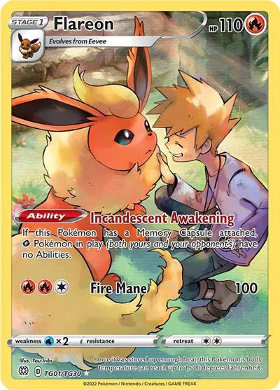 Flareon TG01/TG30 - Brilliant Stars Trainer Gallery - Holofoil