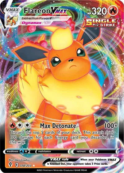 Flareon VMAX 018/203 - Evolving Skies - Holofoil