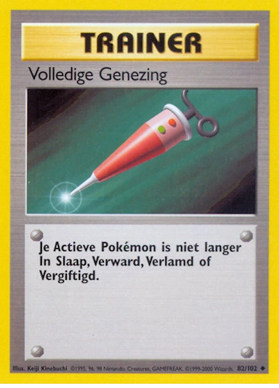 Full Heal (NL) 82/102 - Base Set (Unlimited) - Normal