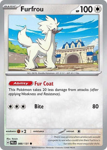 Furfrou 088/131 - Prismatic Evolutions - Reverse Holofoil