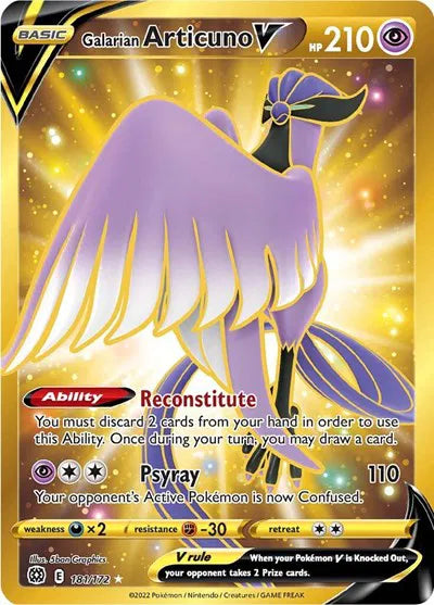 Galarian Articuno V 181/172 - Brilliant Stars - Holofoil