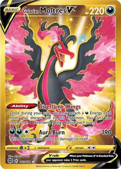 Galarian Moltres V 183/172 - Brilliant Stars - Holofoil