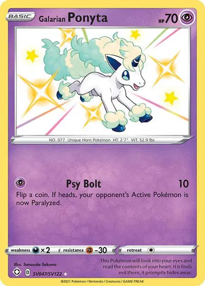 Galarian Ponyta SV047/SV122 - Shining Fates: Shiny Vault - Holofoil