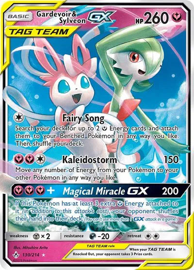 Gardevoir & Sylveon GX 130/214 – Unbroken Bonds – Holofoil