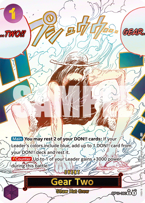 Gear Two (Alternate Art) OP11-080 - A Fist of Divine Speed - Foil