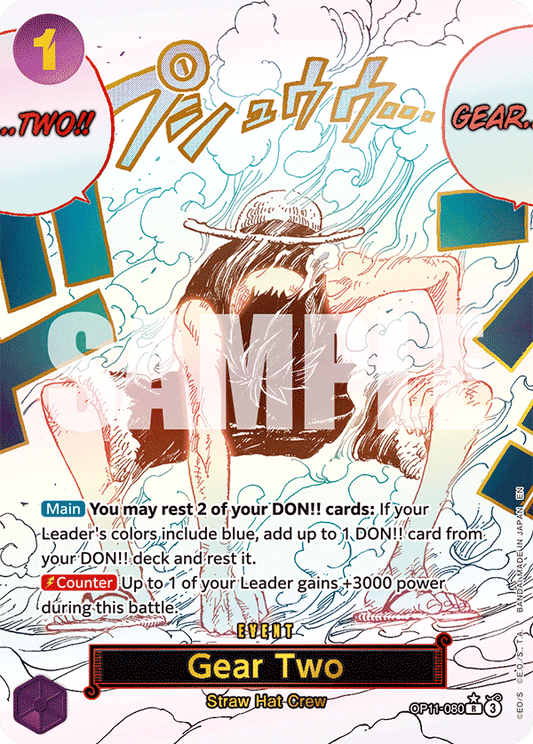 Gear Two (Alternate Art) OP11-080 - A Fist of Divine Speed - Foil