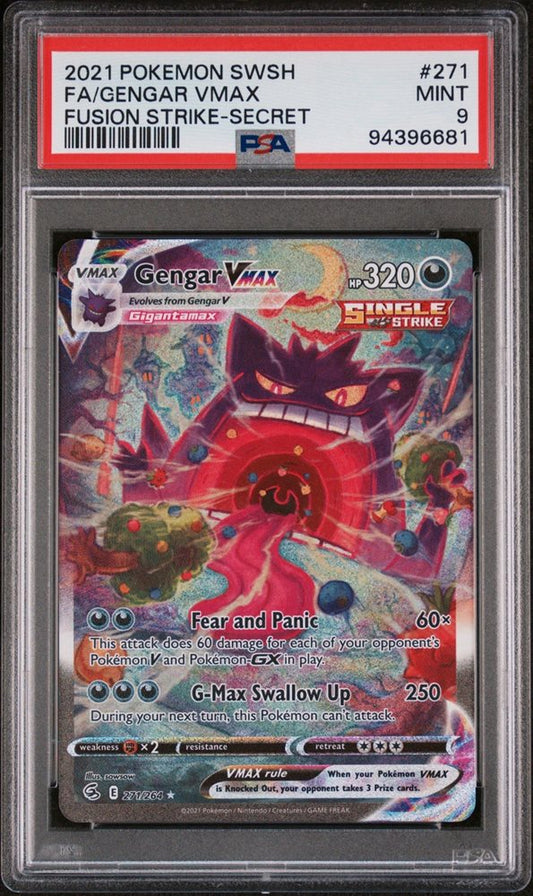 Gengar VMAX (PSA 9) 271/264 - Fusion Strike - Holofoil