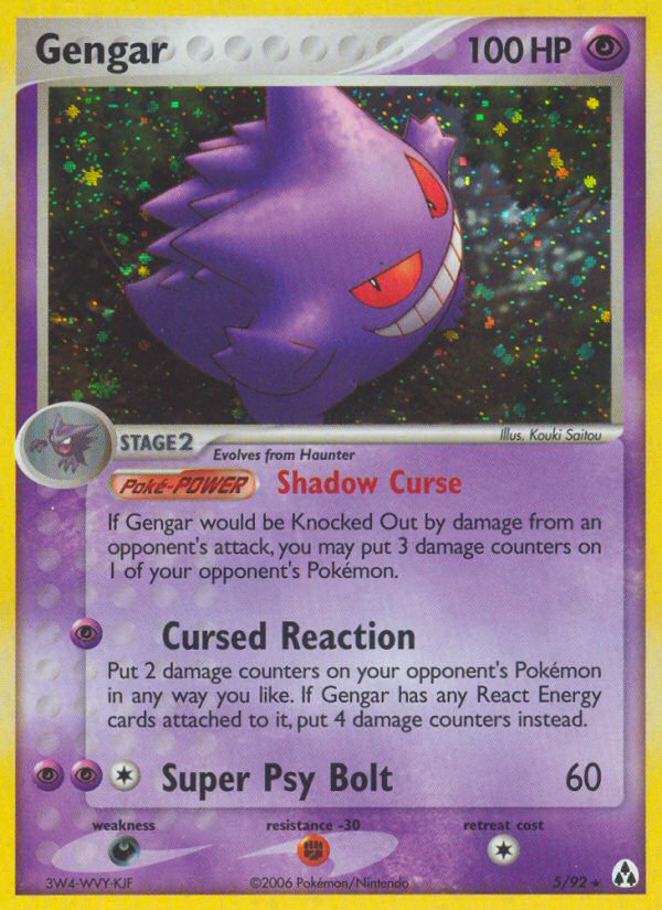 Gengar 5/92 - EX Legend Maker - Holofoil