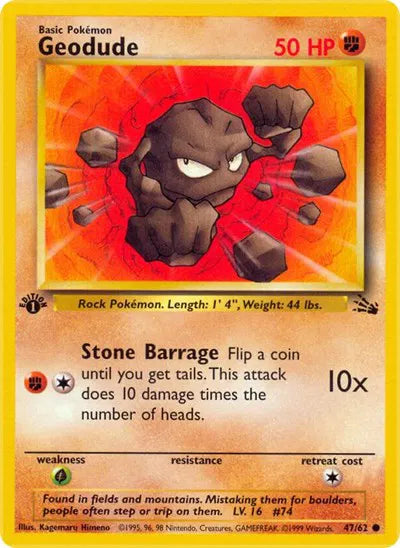 Geodude 47/62 – Fossil (Unbegrenzt) – Normal