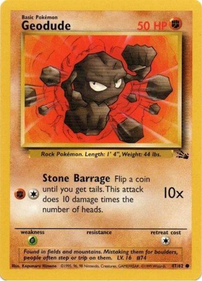 Geodude 47/62 – Fossil (Unbegrenzt) – Normal