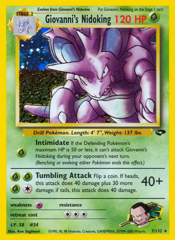 Giovanni's Nidoking 7/132 - Gym Challenge (Unlimited) - Holofoil