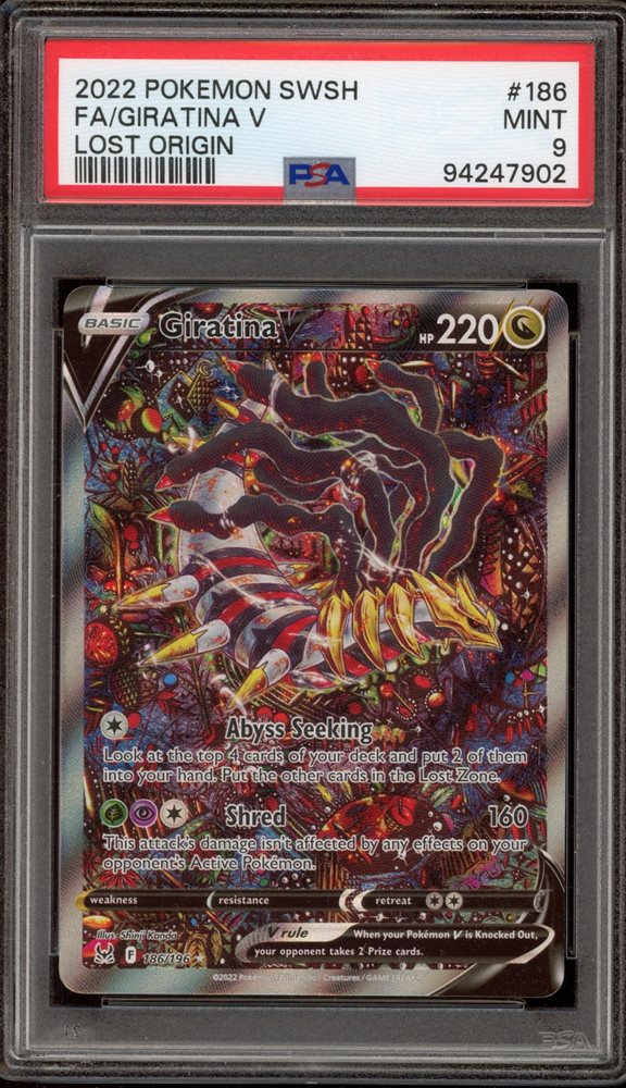 Giratina V (PSA 9) 186/196 - Lost Origin - Holofoil
