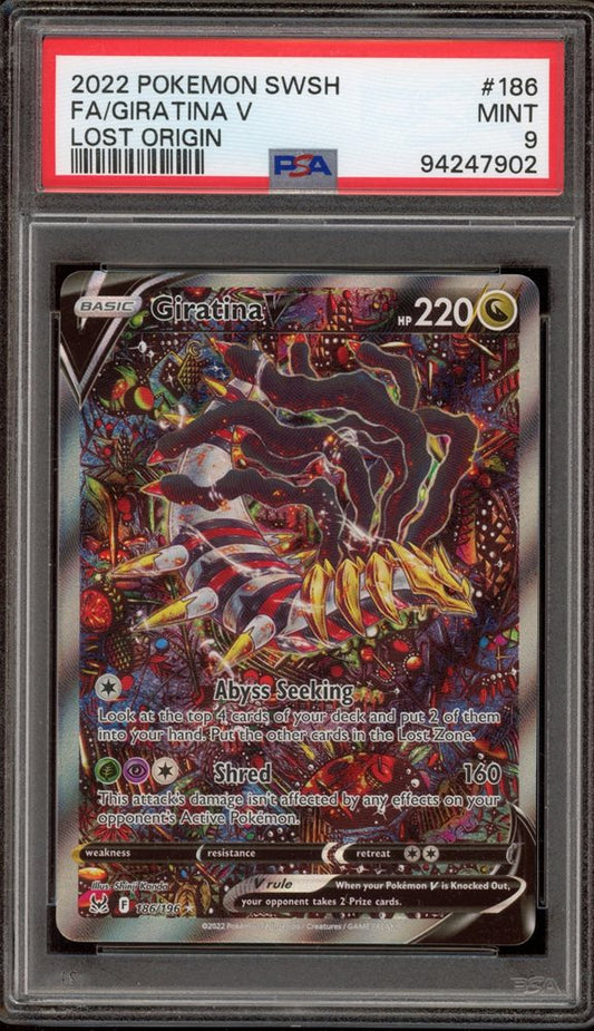 Giratina V (PSA 9) 186/196 - Lost Origin - Holofoil