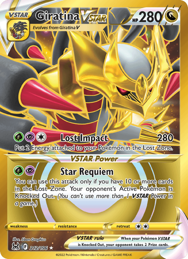 Giratina VSTAR 212/196 - Lost Origin - Holofoil