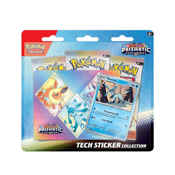 Pokémon Prismatic Evolutions: Glaceon Tech Sticker Collection