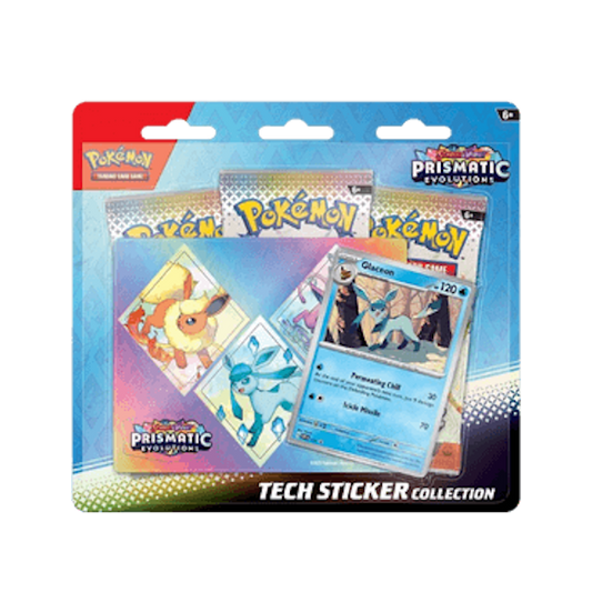 Pokémon Prismatic Evolutions: Glaceon Tech Sticker Collection