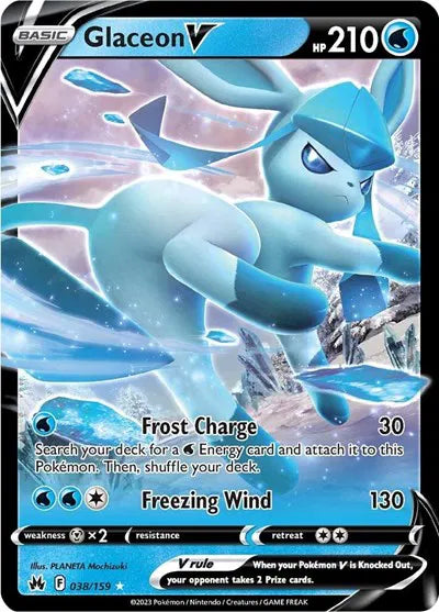 Glaceon V 038/159 - Crown Zenith - Holofoil