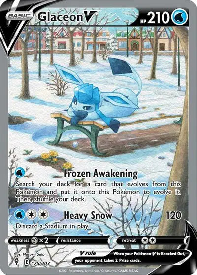 Glaceon V 175/203 - Evolving Skies - Holofoil