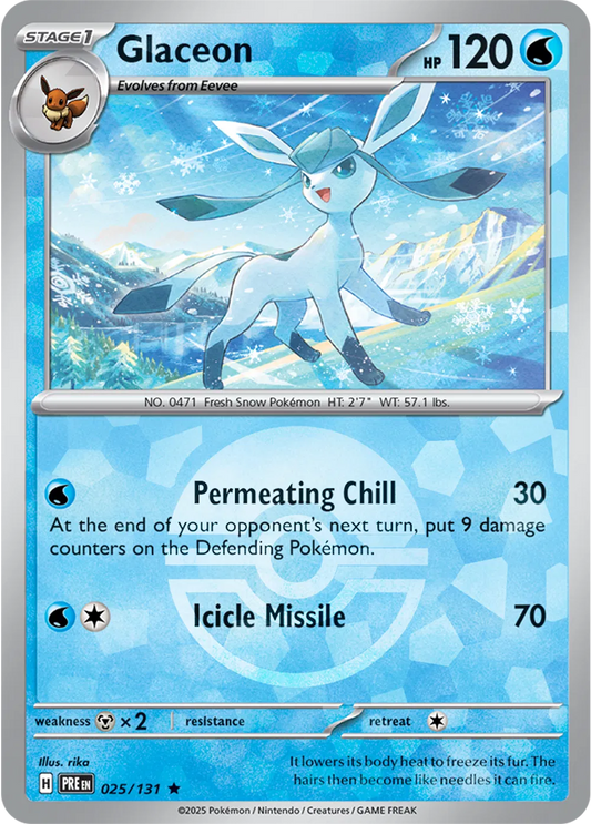 Glaceon 025/131 - Prismatic Evolutions - Poke Ball Pattern