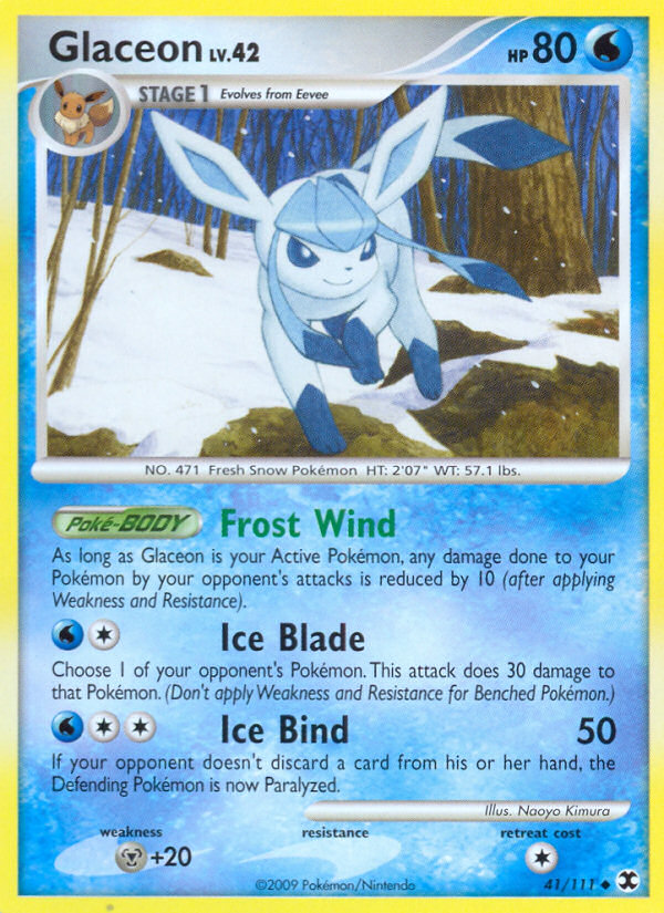 Glaceon Lv.42 41/111 - Rising Rivals - Reverse Holofoil
