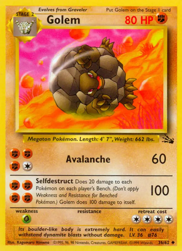 Golem 36/62 - Fossil (Unlimited) - Normal