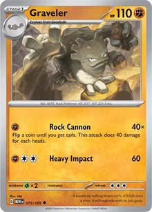 Graveler 075/165 - Scarlet & Violet 151 - Reverse Holofoil