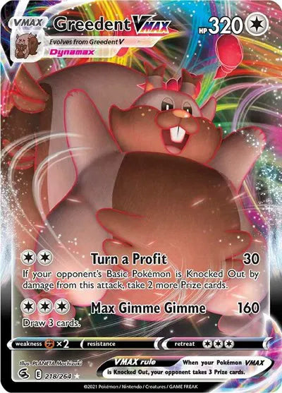 Greedent VMAX 218/264 - Fusion Strike - Holofoil
