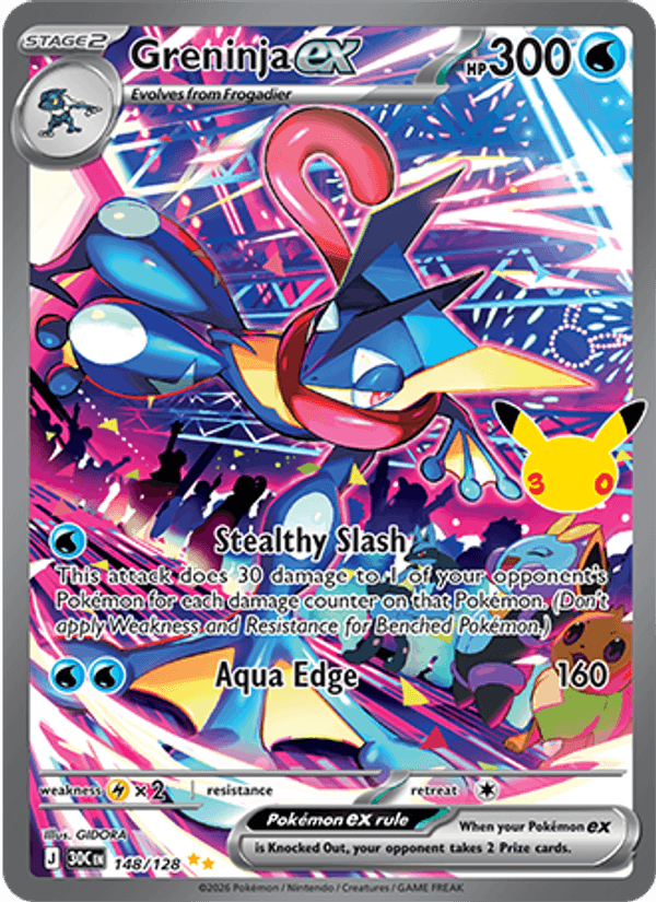 Greninja ex 148/128 - 30th Celebration - Holofoil
