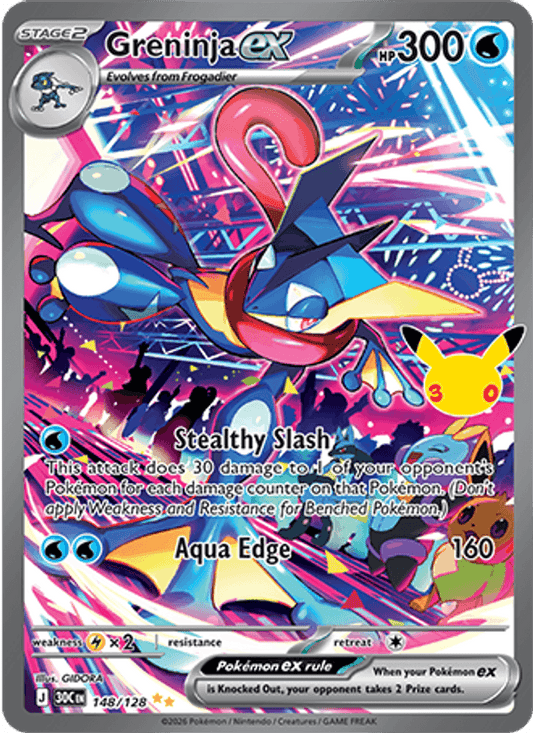 Greninja ex 148/128 - 30th Celebration - Holofoil