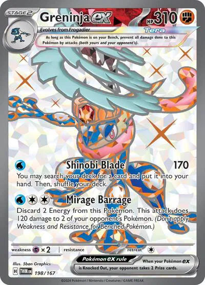 Greninja ex 198/167 - Twilight Masquerade - Holofoil