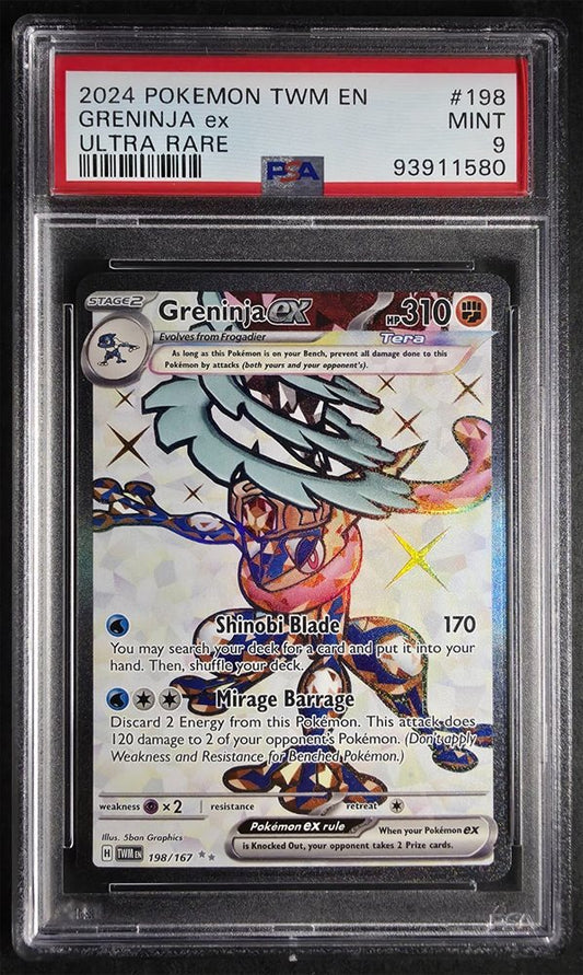 Greninja ex (PSA 9) 198/167 - Twilight Masquerade - Holofoil