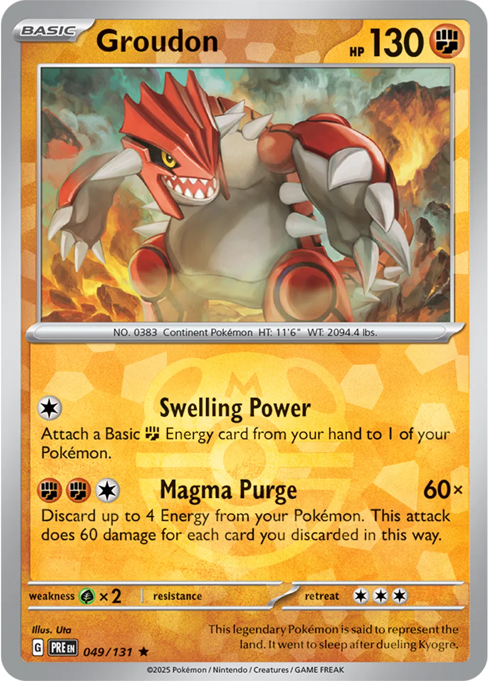 Groudon 049/131 - Prismatic Evolutions - Master Ball Pattern