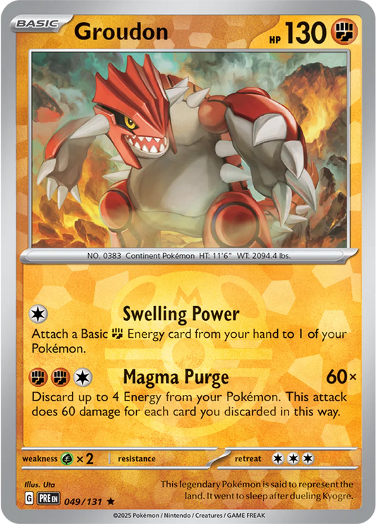 Groudon 049/131 - Prismatic Evolutions - Master Ball Pattern