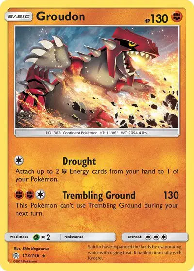Groudon 113/236 - Cosmic Eclipse - Reverse Holofoil