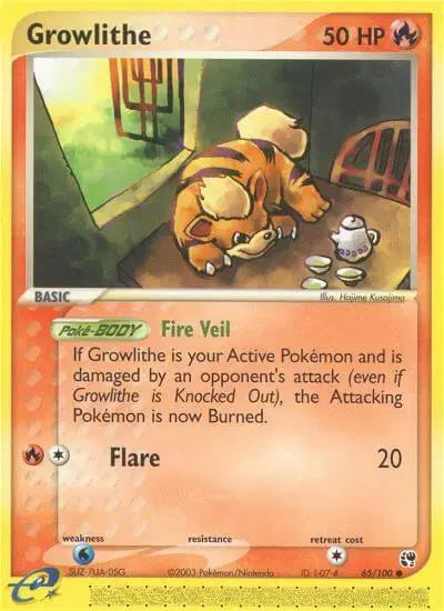 Growlithe 65/100 - EX Sandstorm - Normal