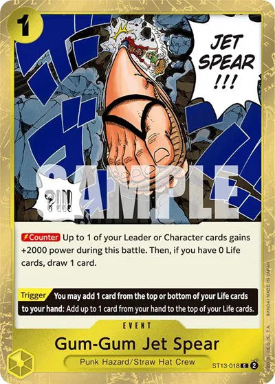 Gum-Gum Jet Spear ST13-018 - Ultra Deck: The Three Brothers - Foil