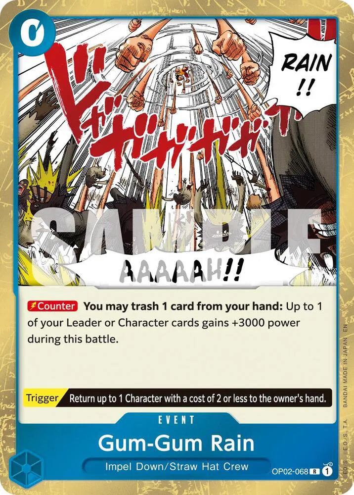 Gum-Gum Rain (Reprint) OP02-068 - The Best Vol.2 - Foil
