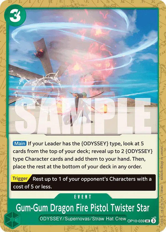 Gum-Gum Dragon Fire Pistol Twister Star OP10-039 - Royal Blood - Normal